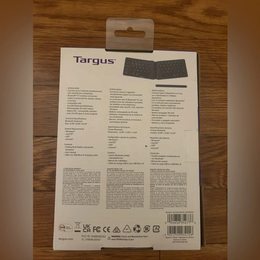 Targus Wireless Folding Keyboard - Portable, Useful for Working on the Go